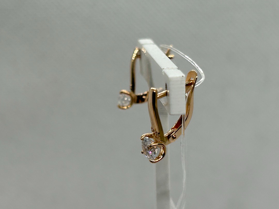 СЕРЬГИ С КАМНЕМ (Au 585)