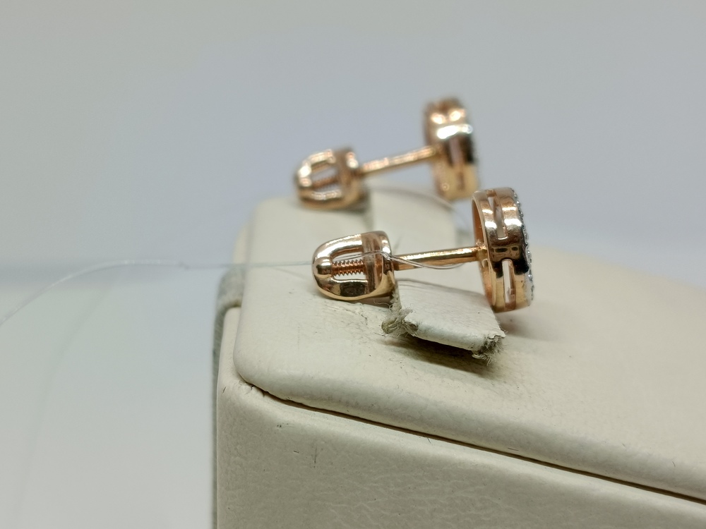 СЕРЬГИ ПУСЕТЫ с камнями (Au 585)