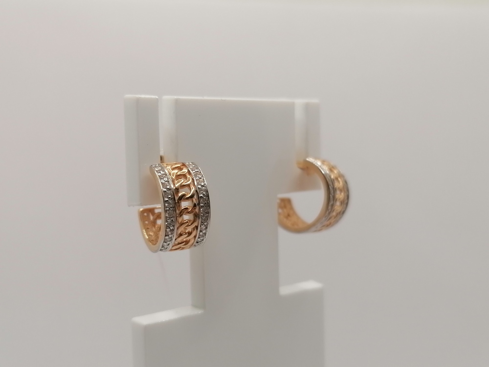 с5011 СЕРЬГИ С КАМНЯМИ (Au 585)