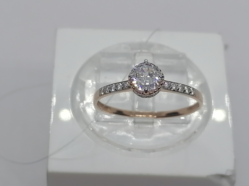 КОЛЬЦО С КАМНЯМИ (Au 585)