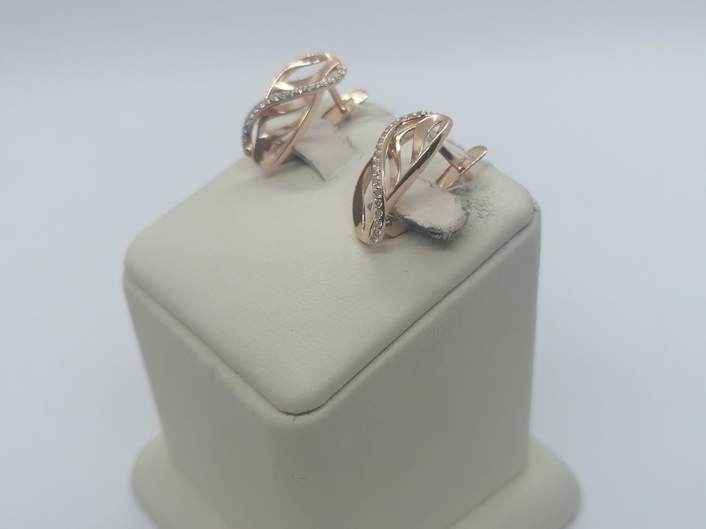 СКМИ585 СЕРЬГИ С КАМНЯМИ (Au 585)