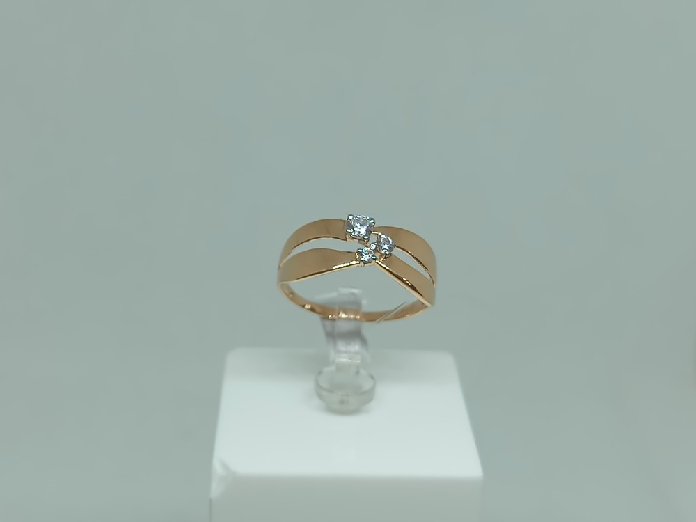 КОЛЬЦО С КАМНЯМИ (Au 585)