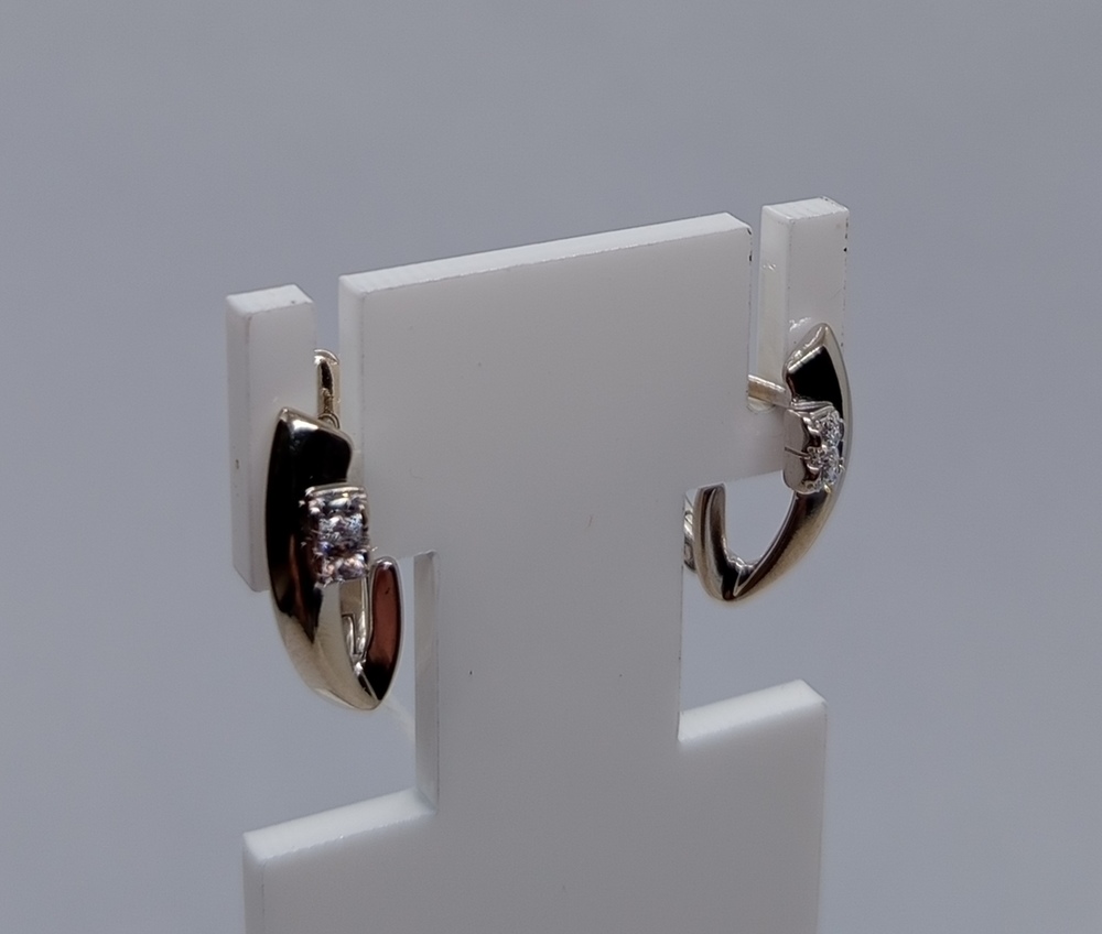 СКМИ585 СЕРЬГИ С КАМНЯМИ (Au 585)