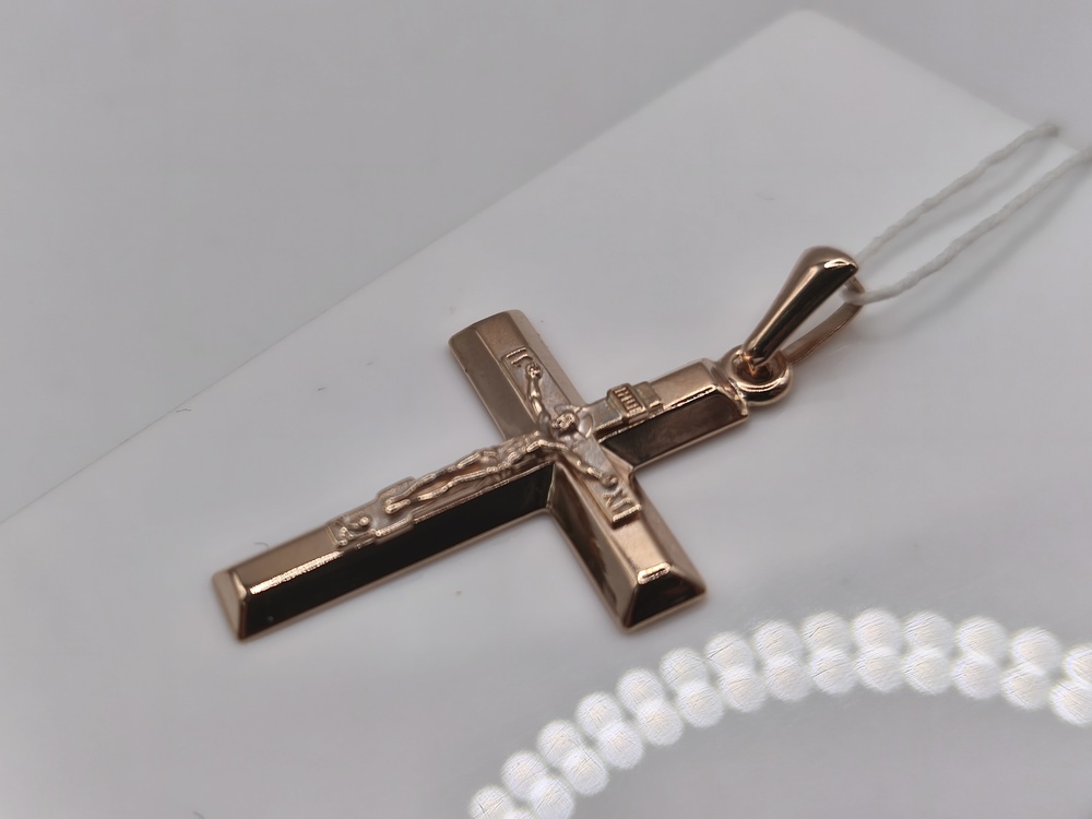 ПОДКБК585 ПОДВЕСКА КРЕСТ БЕЗ КАМНЯ (Au 585)