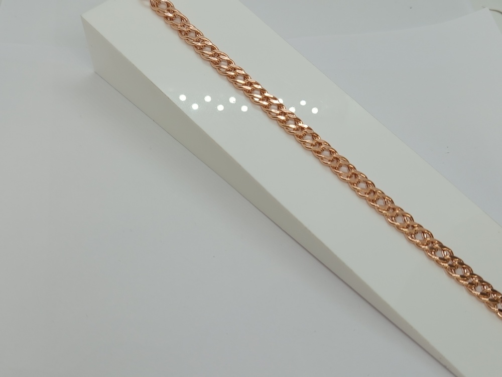 БРАСЛЕТ ПУСТОТЕЛЫЙ Ромб двойной (Au 585)