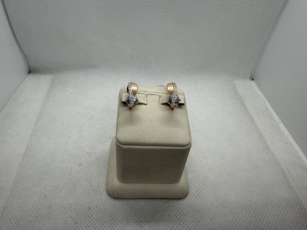 СКМИ585 СЕРЬГИ С КАМНЯМИ (Au 585)