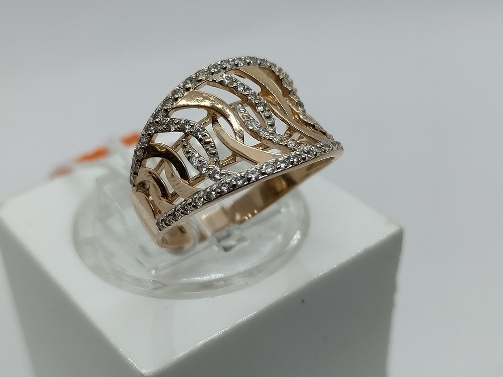 КОЛКМИ585 КОЛЬЦО С КАМНЯМИ (Au 585)