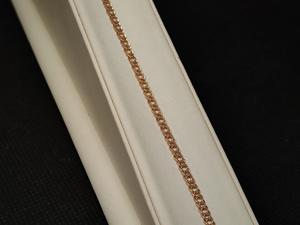 БРАСЛЕТ ПОЛНОВЕСНЫЙ Ромб двойной Au 585