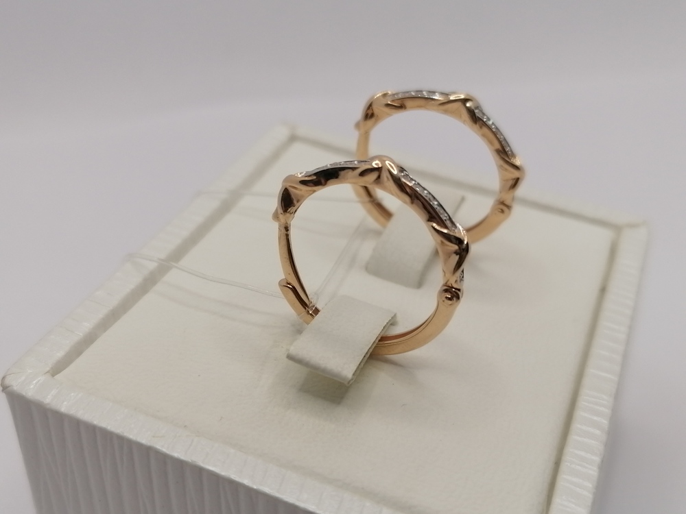 04-52-0878-00 СЕРЬГИ КОНГО с камнями (Au 585)