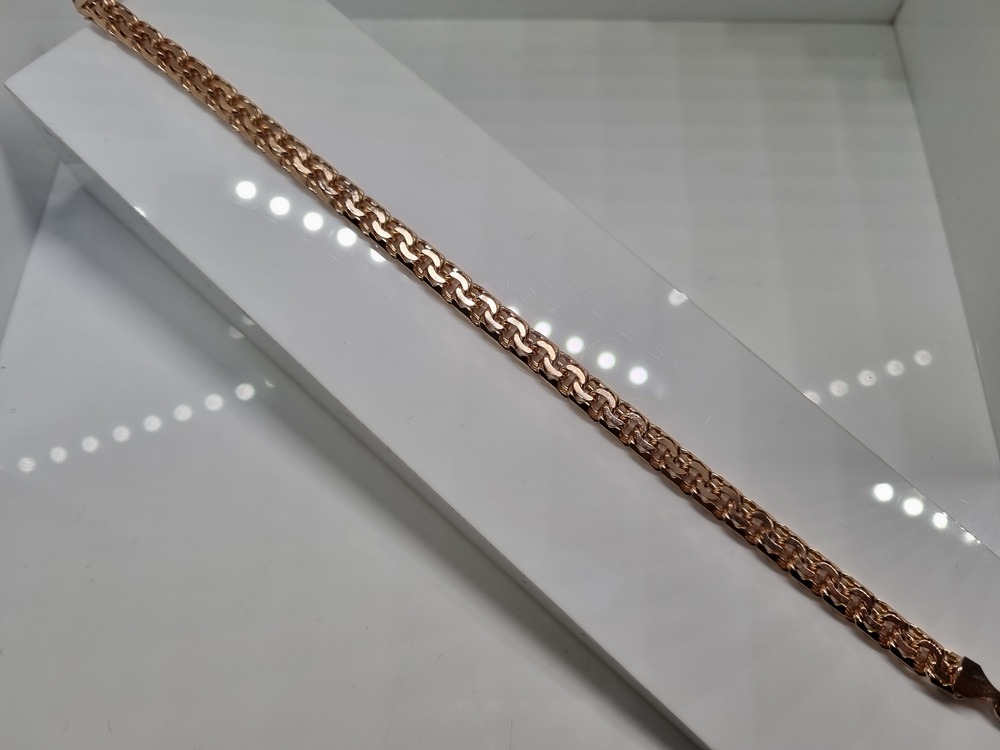 БЛБ585 БРАСЛЕТ ПОЛНОВЕСНЫЙ Бисмарк (Au 585)