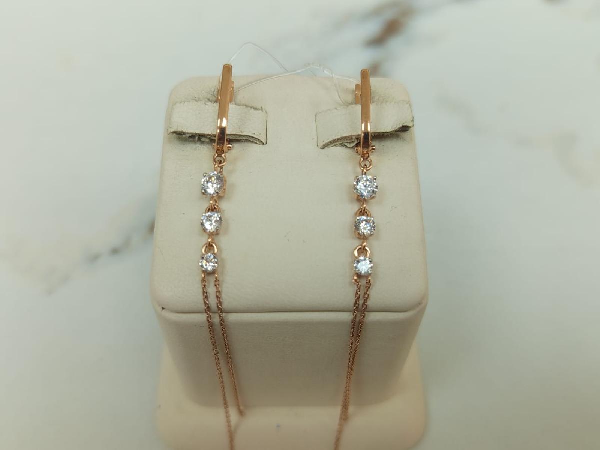 СЕРЬГИ С КАМНЯМИ (Au 585)