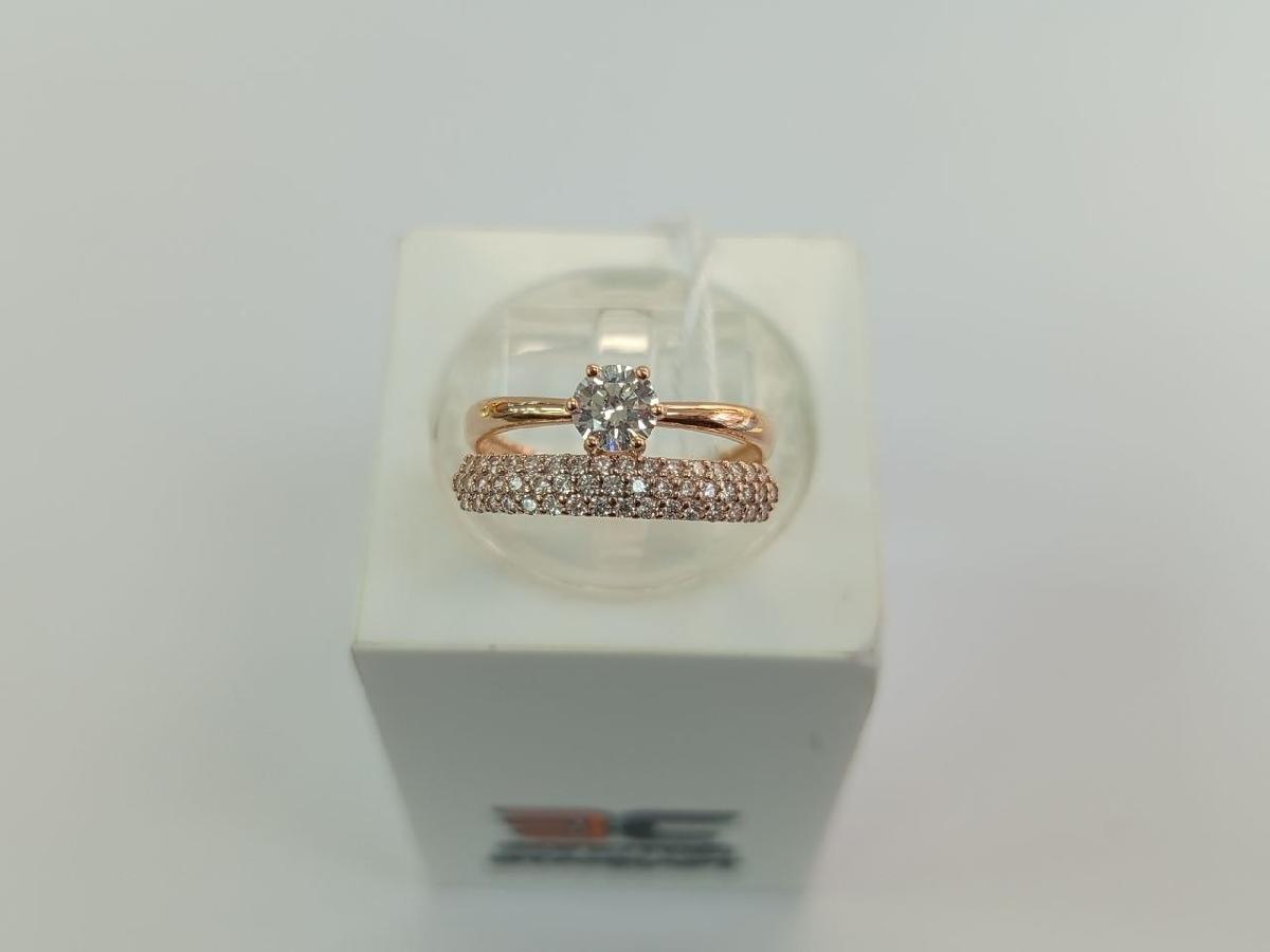 КОЛЬЦО С КАМНЯМИ (Au 585)