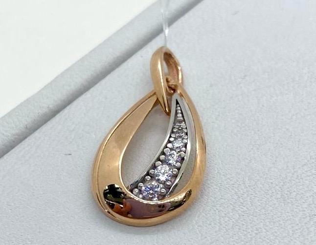 01-318003 ПОДВЕСКА С КАМНЯМИ (Au 585)