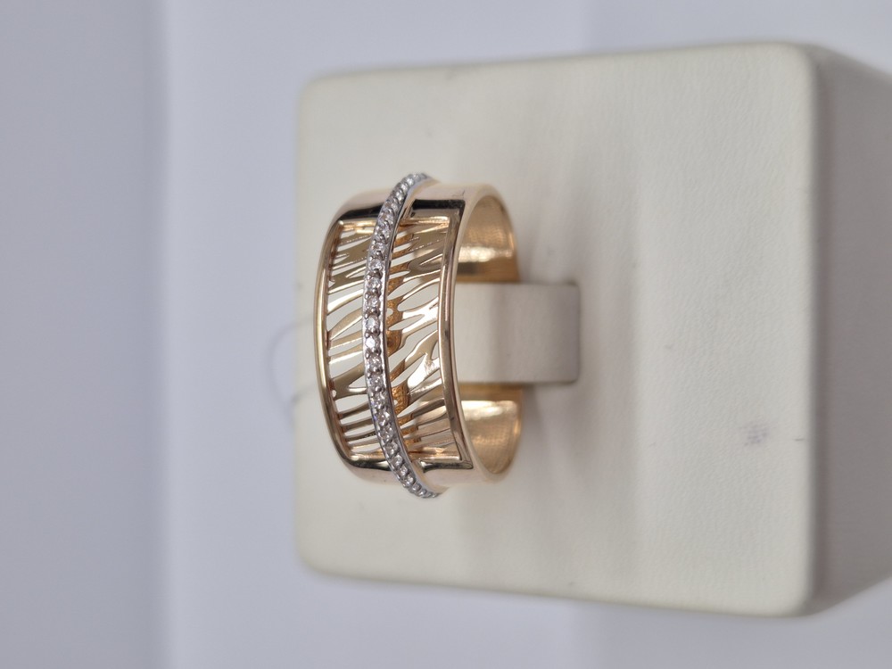 КОЛЬЦО С КАМНЯМИ (Au 585)