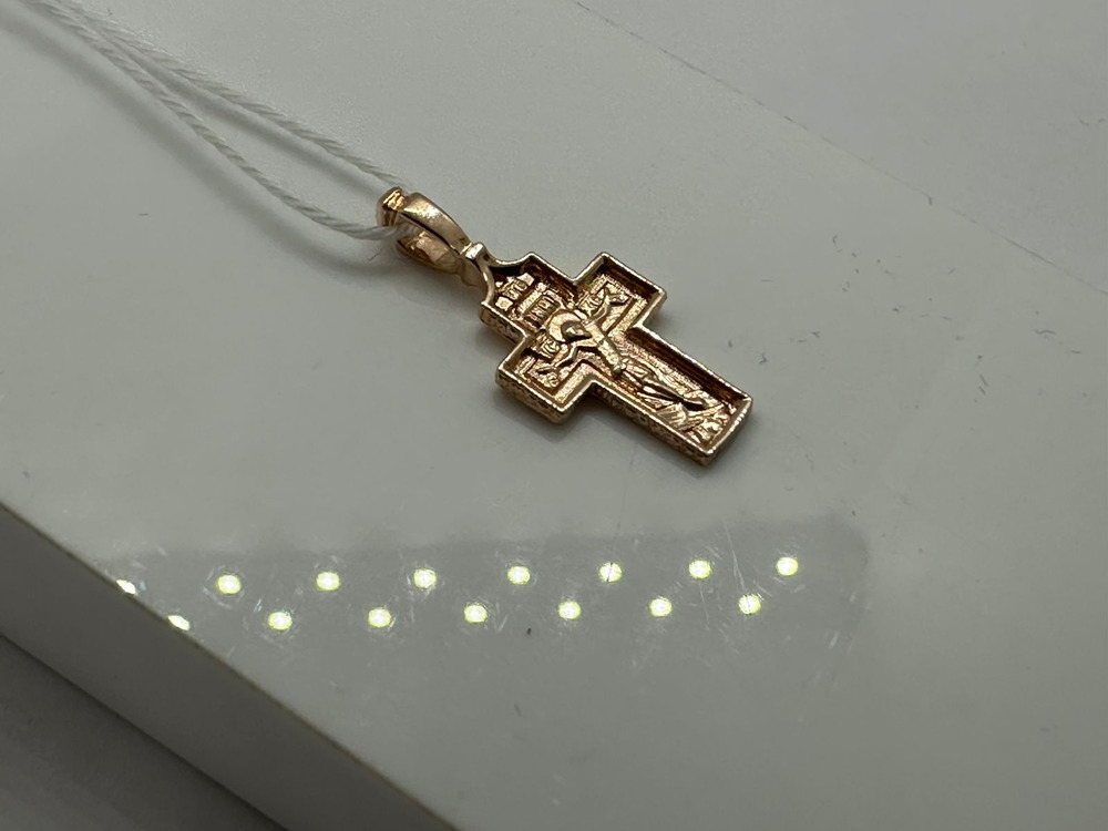 ПОДКБК585 ПОДВЕСКА КРЕСТ БЕЗ КАМНЯ (Au 585)