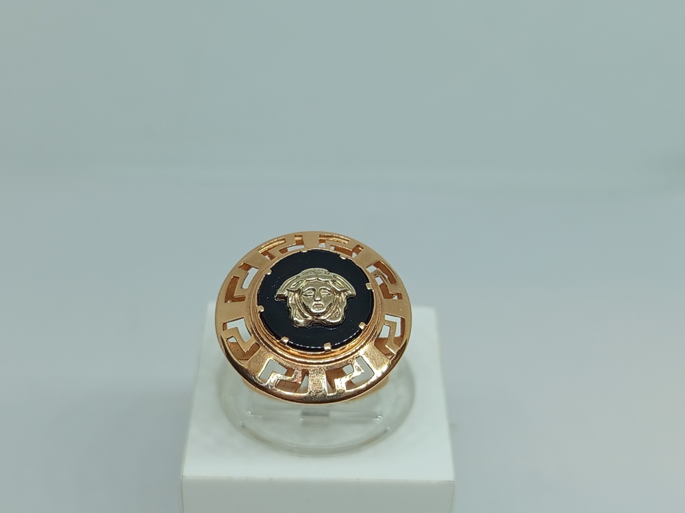 034180 КОЛЬЦО ОНИКС (Au 585)