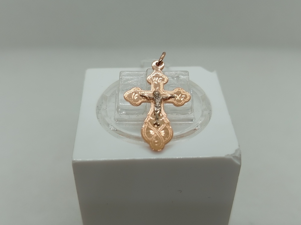 ПОДКБК585 ПОДВЕСКА КРЕСТ БЕЗ КАМНЯ (Au 585)