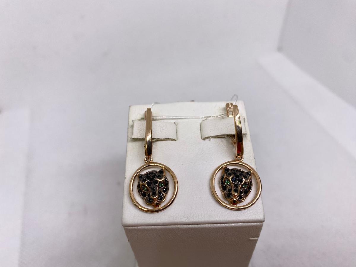 СЕРЬГИ С КАМНЯМИ (Au 585)