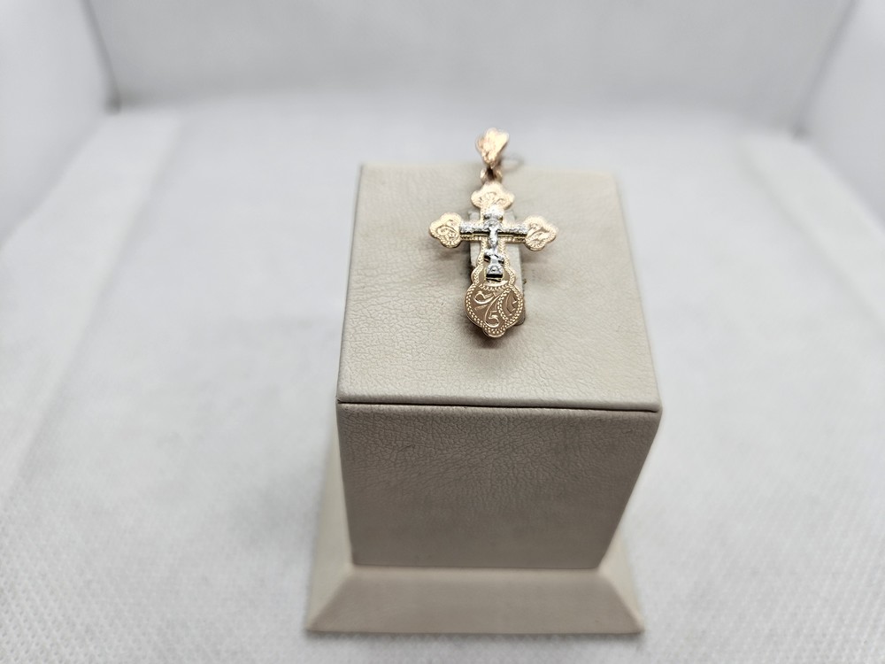 ПОДКБК585 ПОДВЕСКА КРЕСТ БЕЗ КАМНЯ (Au 585)