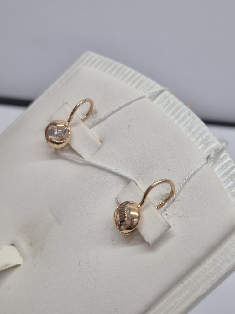 СБКМ585 СЕРЬГИ БЕЗ КАМНЯ (Au 585)