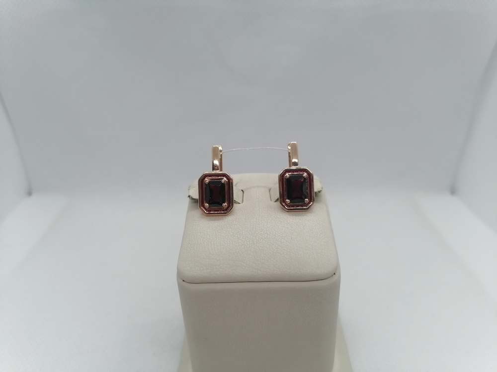 СЕРЬГИ ГРАНАТ (Au 585)