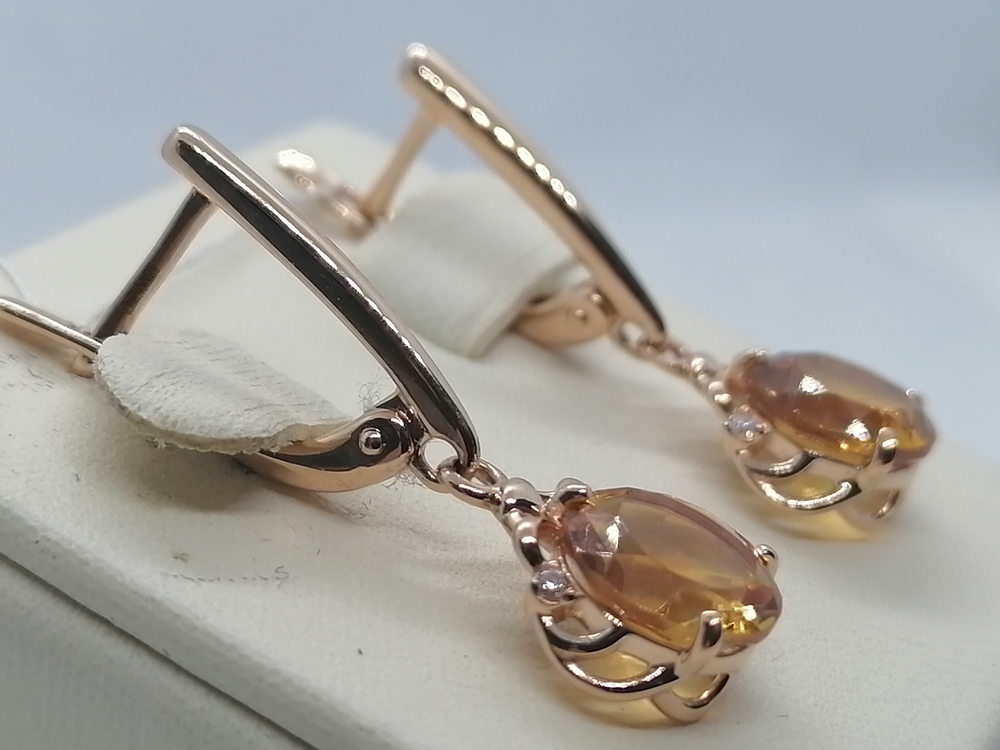 СЕРЬГИ С КАМНЯМИ (Au 585)