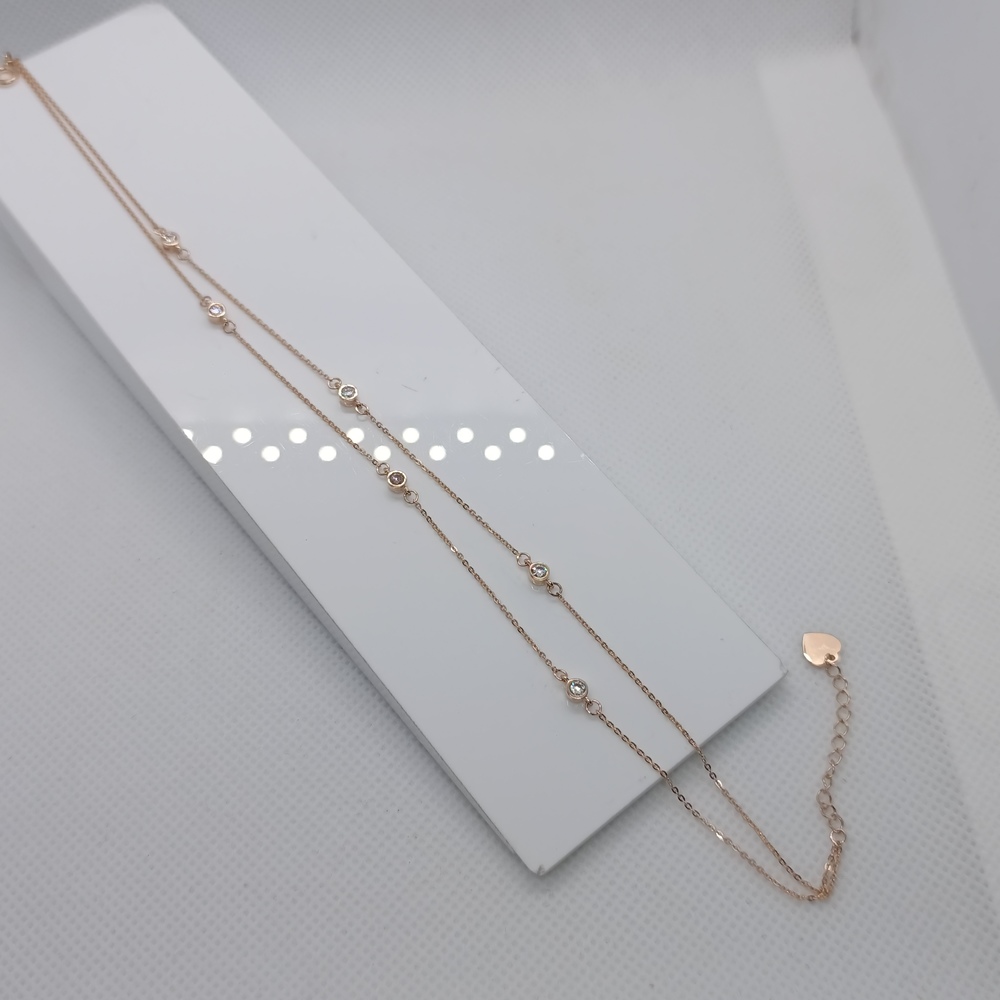 БРАСЛЕТ НА НОГУ с камнями (Au 585)