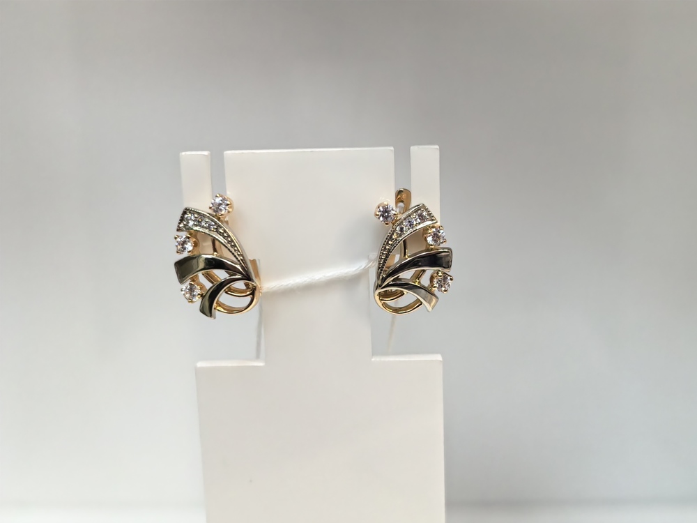 СЕРЬГИ С КАМНЯМИ (Au 585)