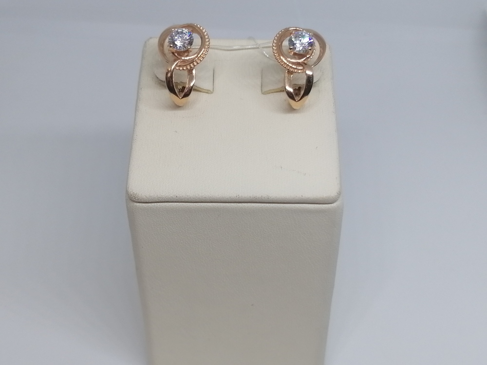 СЕРЬГИ С КАМНЕМ (Au 585)