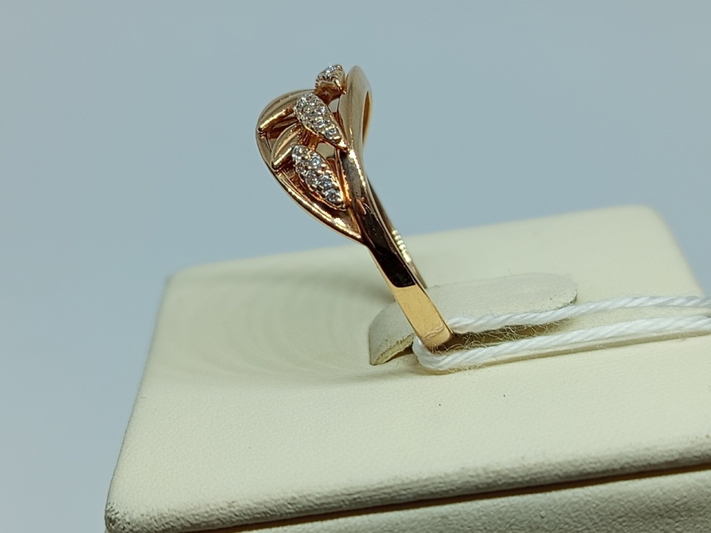 КОЛЬЦО С КАМНЯМИ (Au 585)