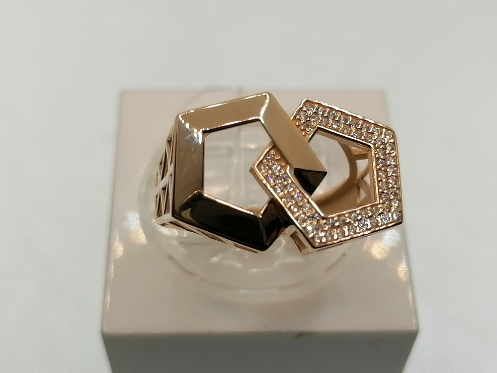 КОЛЬЦО С КАМНЯМИ (Au 585)