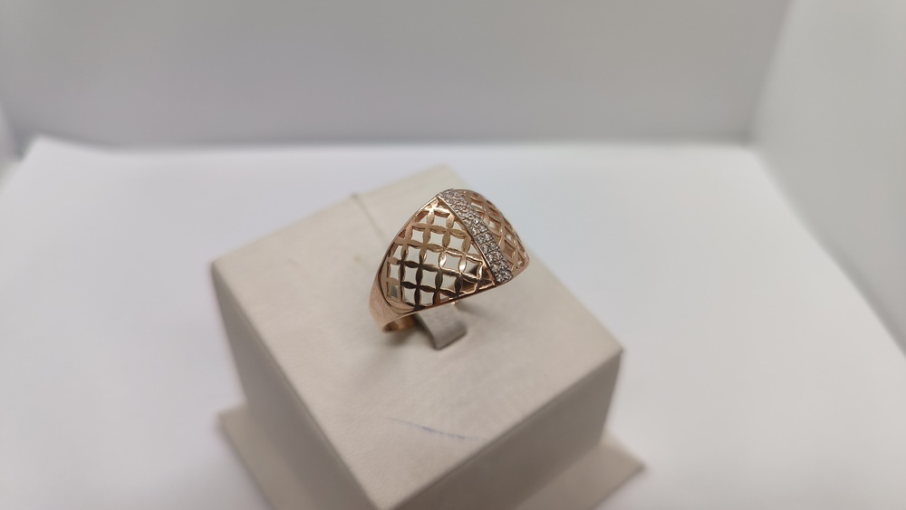 КОЛЬЦО С КАМНЯМИ (Au 585)