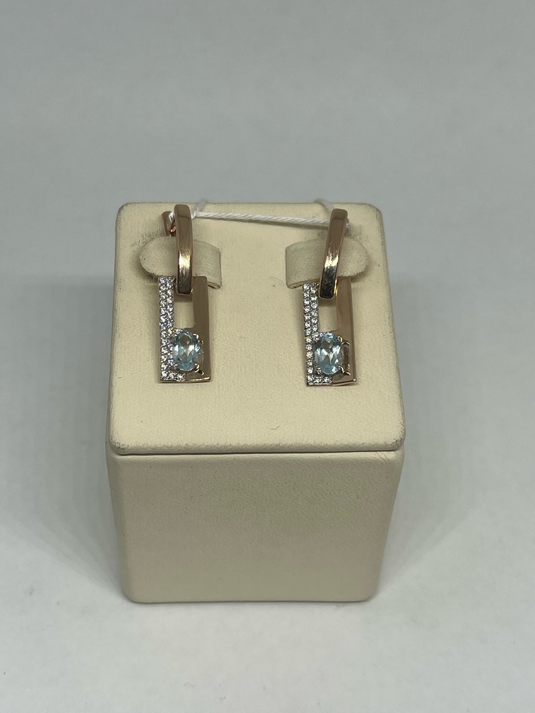 СКМИ585 СЕРЬГИ С КАМНЯМИ (Au 585)