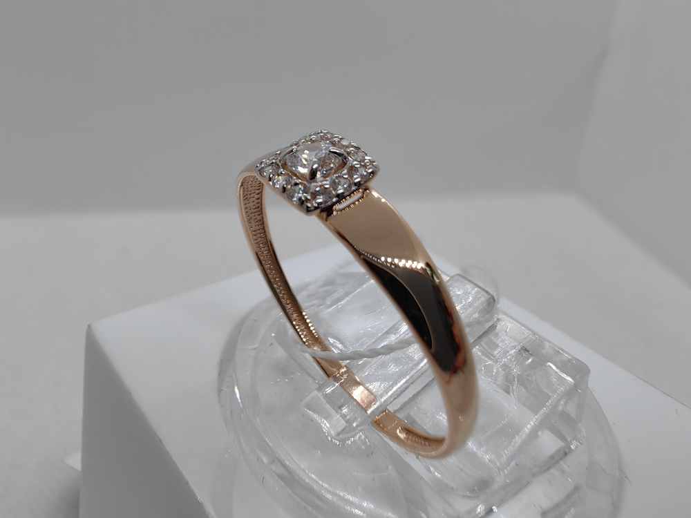 КОЛЬЦО С КАМНЯМИ (Au 585)