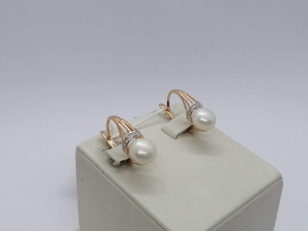 СКМИ585 СЕРЬГИ С КАМНЯМИ (Au 585)