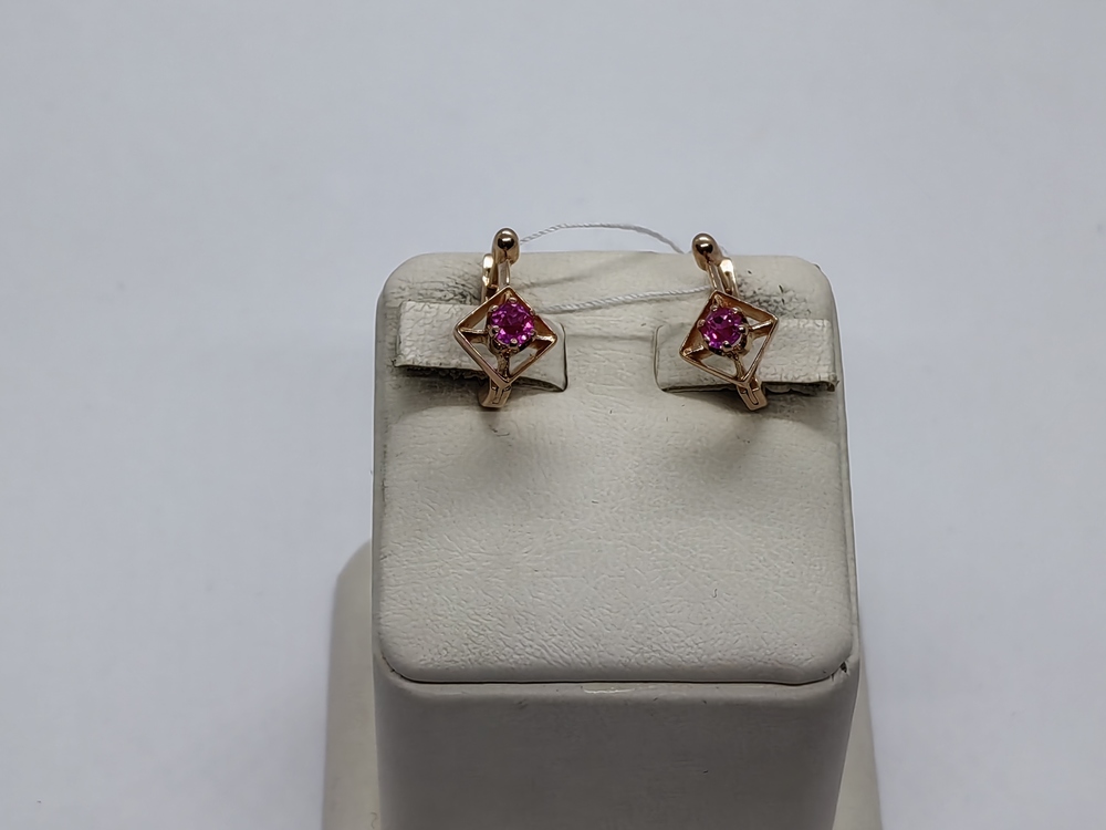 СЕРЬГИ С КАМНЕМ (Au 585)