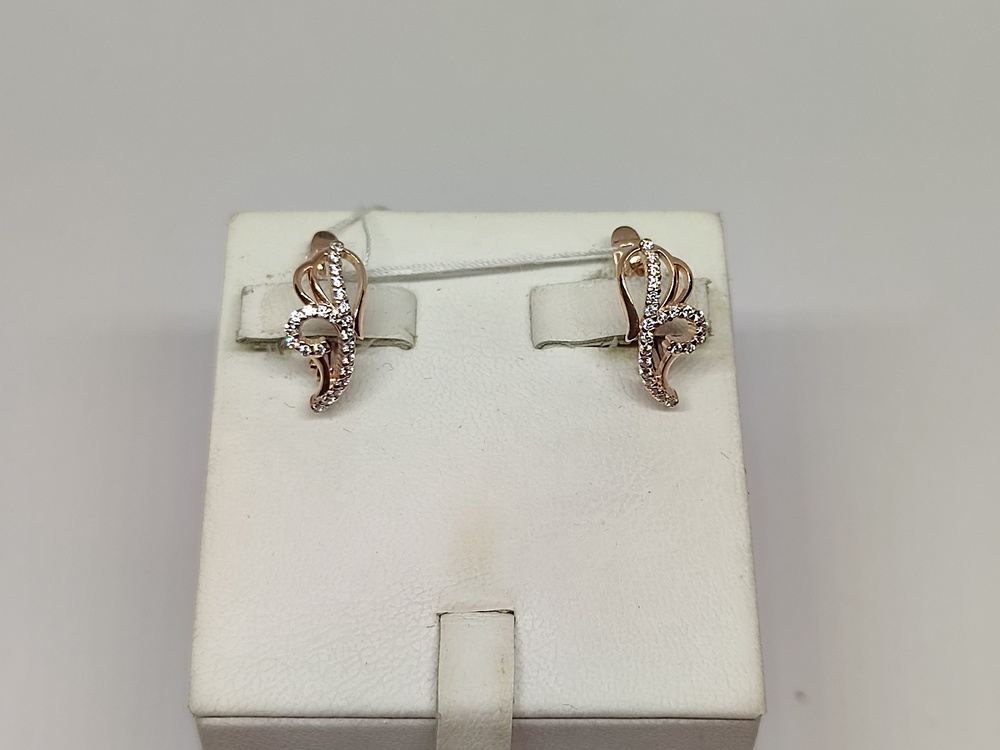 СКМИ585 СЕРЬГИ С КАМНЯМИ (Au 585)