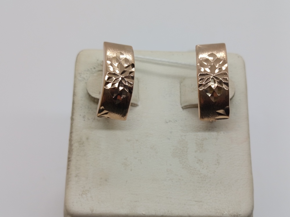 СБКМ585 СЕРЬГИ БЕЗ КАМНЯ (Au 585)