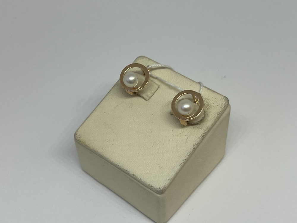 СКМ585 СЕРЬГИ С КАМНЕМ (Au 585)