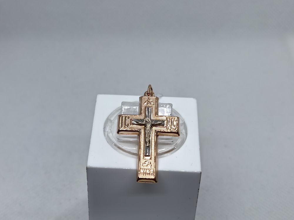 ПОДКБК585 ПОДВЕСКА КРЕСТ БЕЗ КАМНЯ (Au 585)