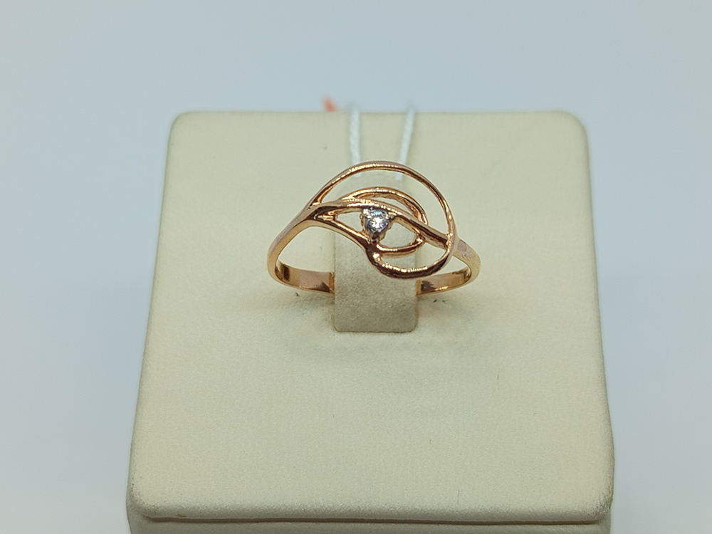 КОЛКМ585 КОЛЬЦО С КАМНЕМ (Au 585)