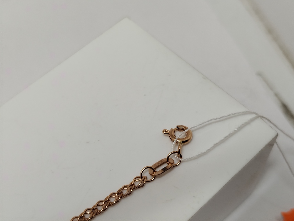 БРАСЛЕТ ПУСТОТЕЛЫЙ Ромб двойной Au 585