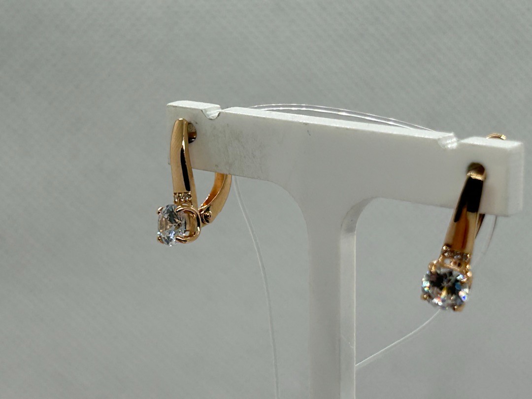 СЕРЬГИ С КАМНЕМ (Au 585)