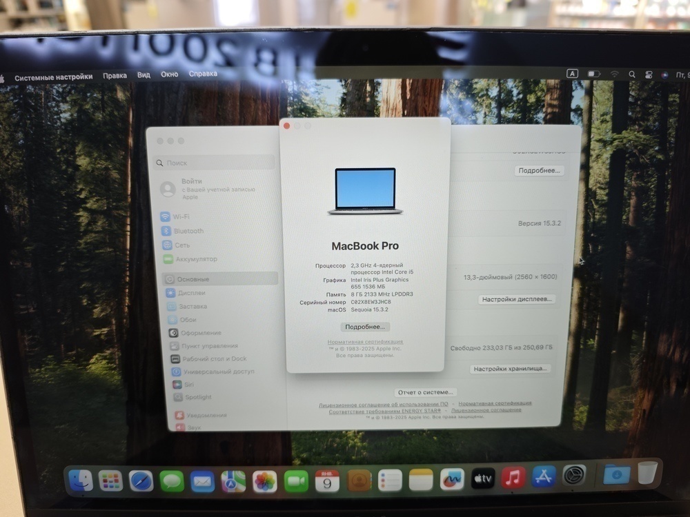Ноутбук Apple Macbook Pro 13 A1989 2018 8/256