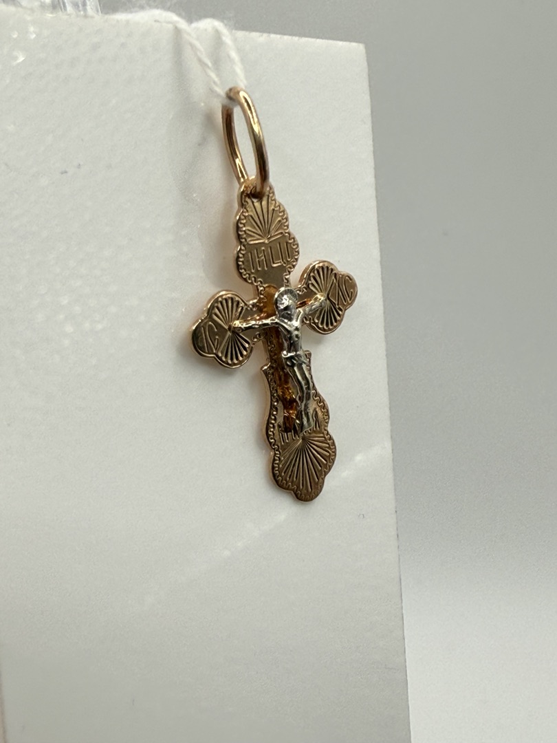 ПОДКБК585 ПОДВЕСКА КРЕСТ БЕЗ КАМНЯ (Au 585)