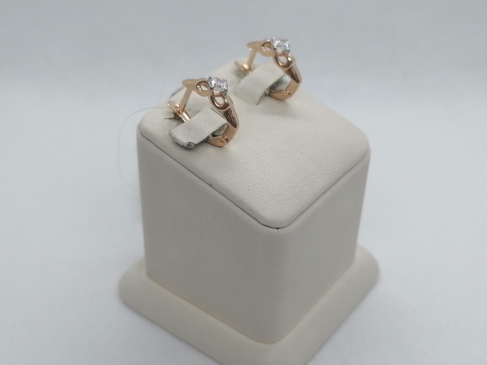 СЕРЬГИ С КАМНЕМ (Au 585)