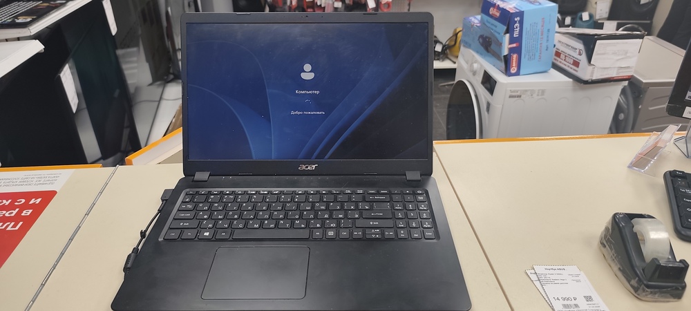 Ноутбук Acer; Ryzen 3 3200U, Intel UHD Graphics, 4 Гб, 256 Гб, Нет