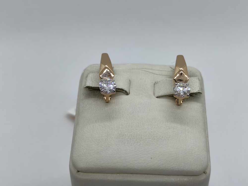 СЕРЬГИ С КАМНЕМ (Au 585)