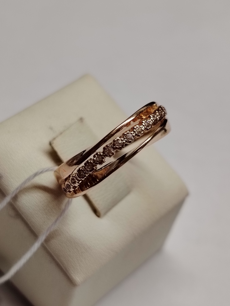 КОЛЬЦО С КАМНЯМИ (Au 585)