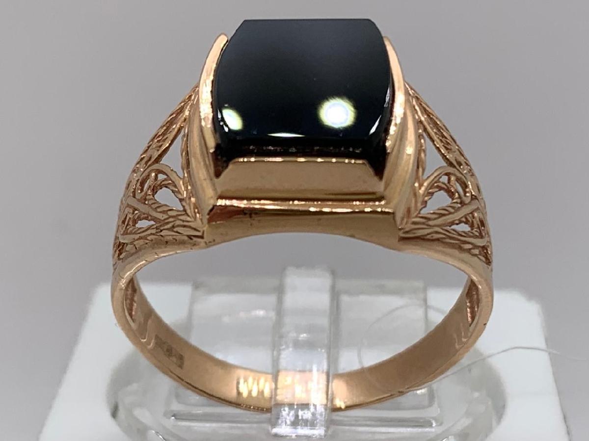 8200Аг.Ч. КОЛЬЦО ПЕЧАТКА с камнем (Au 585)